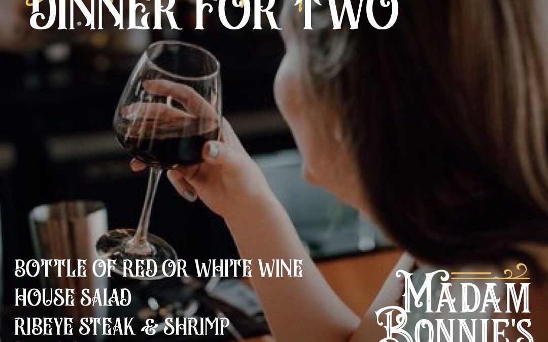 Indulge In A Romantic Surf & Turf Dinner For Two at Madam Bonnies